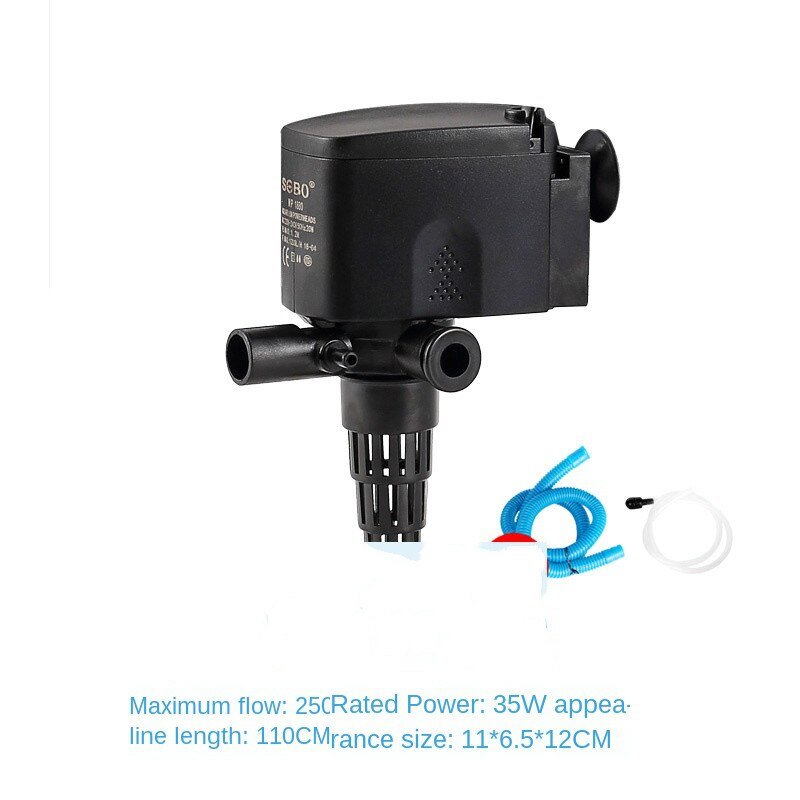 Fish tank submersible pump aquarium mute multi-function filter 3-in-1 small circulating oxygen pump water pump pond 220-240V: WP-3880 35W