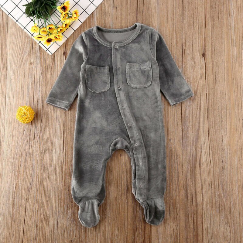 Pasgeboren Baby Baby Meisje Jongen Kleding Fluwelen Romper Bodysuit Jumpsuit Outfits/DOOR