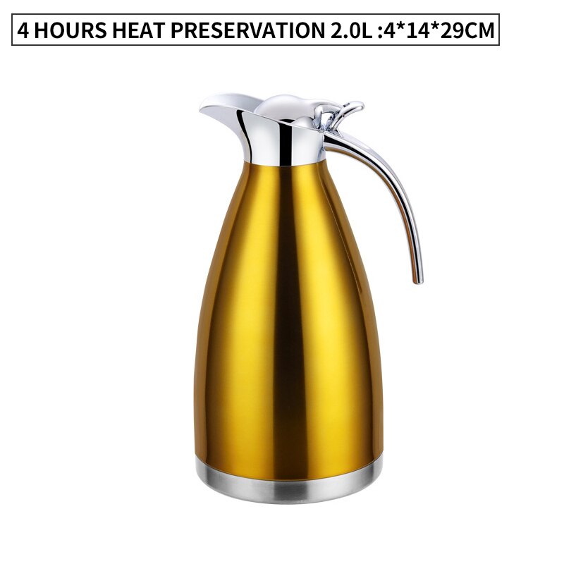 Edelstahl Vakuum Isolierung Topf Doppel-schicht Hause Büro Wasserkocher Küche Multifunktionale Kreative Isolierte Tee Wasserkocher: Stil 1-2.0L-3