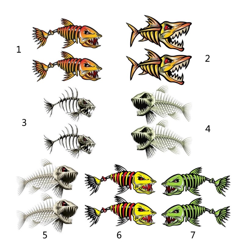 2Pcs/Set Kayak Stickers Waterproof Stickers Decal Canoe Dinghy Marine Boat Car Automobiles Body DIY Stickers 24BD