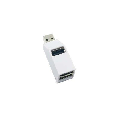 Mini bærbar 3- port usb 2.0 splitter 3.0 in- linje usb hub forlænger hub: Usb 2.0 hvid