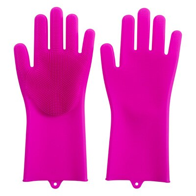 Guantes de silicona para proteger las manos, herramientas de limpieza de suciedad, lavavajillas mágico, accesorios de cocina, utensilios para lavar frutas y verduras: D01
