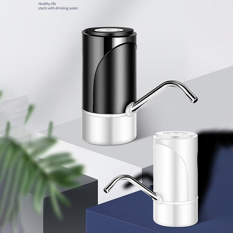 Portable USB Water Pump Household Drinking Water Dispenser ligent Electric Absorber for Kitchen Home Office: Black