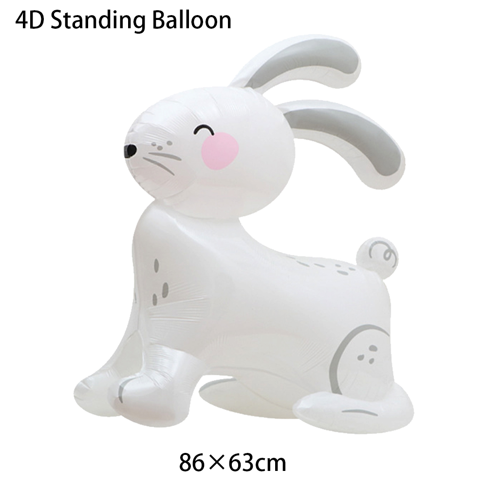 Pasen Folie Opblaasbare Bunny Ballon Staande Bunny Ballon Konijn Vormige Ballonnen voor Indoor Outdoor Yard Kids Pasen Speelgoed Decor