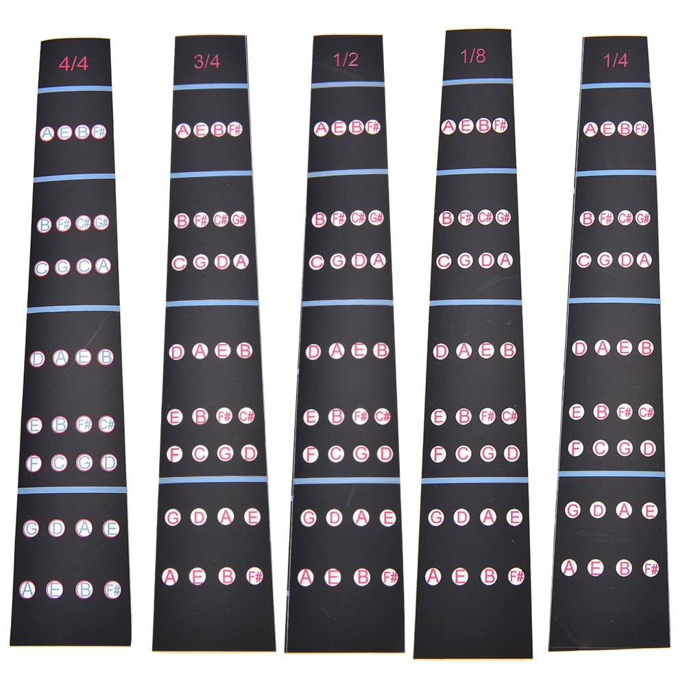 1/8-4/4 Viool Intonatie Stickers Fretboard Marker Beginners Leren Viool Toets Sticker Viool Onderdelen Accessoires