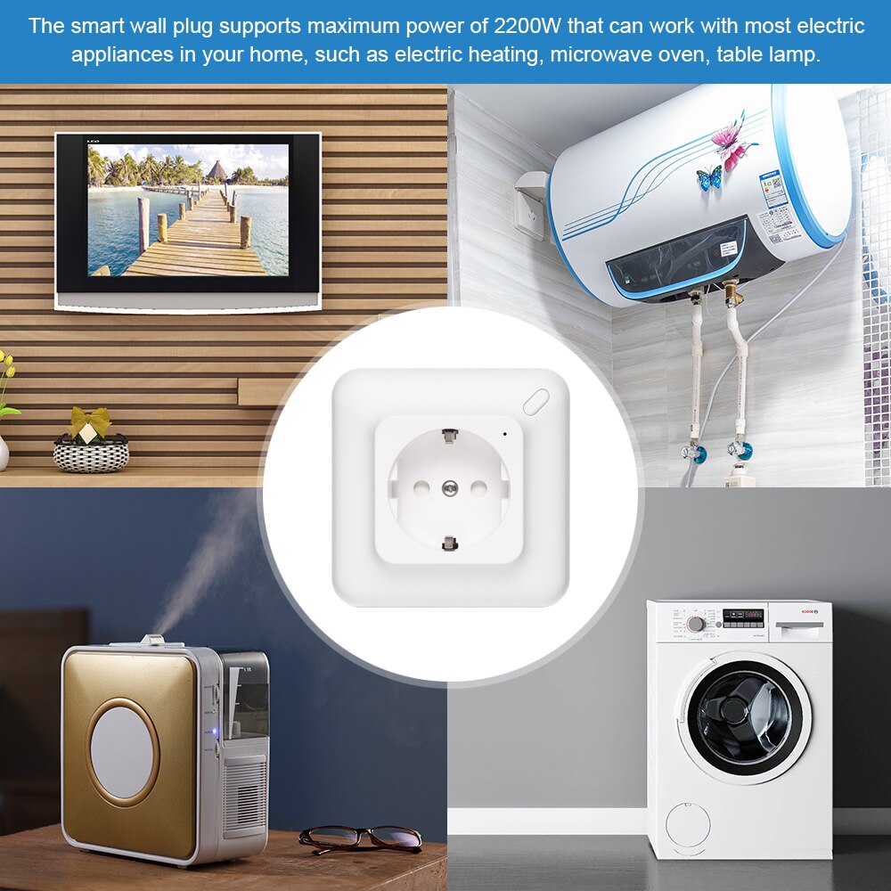 WIFI Power Outlet Panel Smart Socket Embedded Wi-Fi Timer Set EU Plug Works