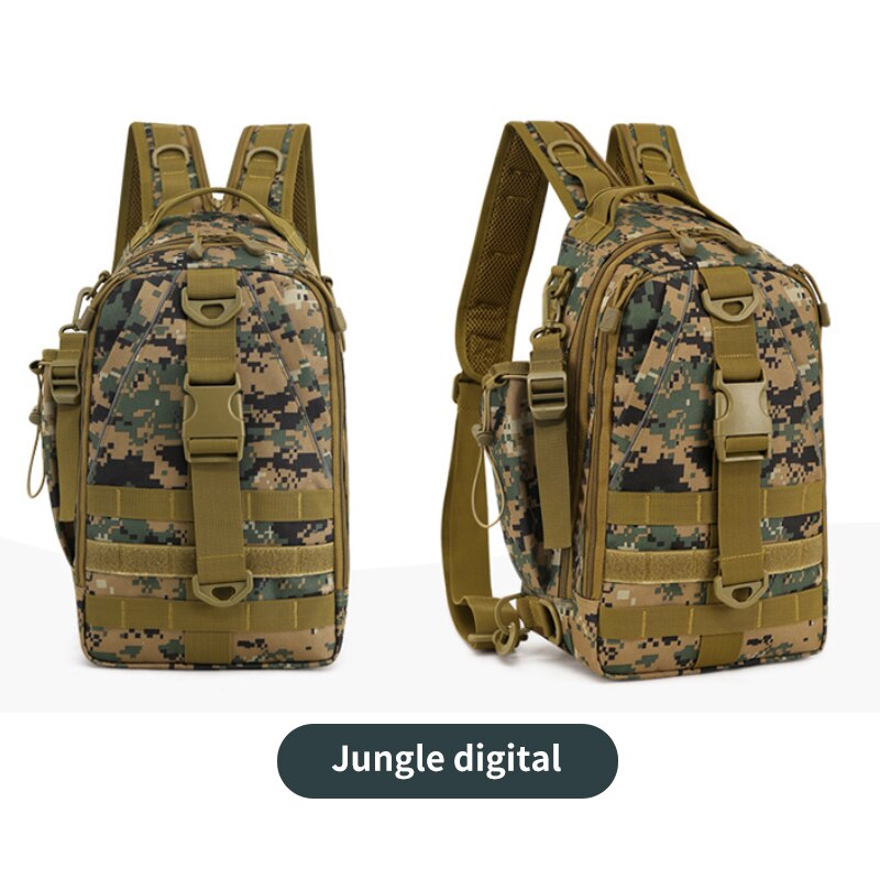 Vistas multifunctionele vistas nylon outdoor waterbestendig sling reel kunstaas tas zwart khaki camouflage: Jungle digitale tas