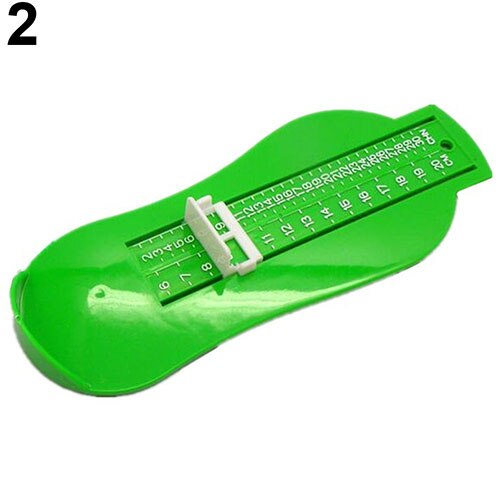 1 st praktiskt användbart småbarn bebis spädbarn barn skomått fotlängd skor storlek mätverktyg bebisfot souvenirer mätning: Grön
