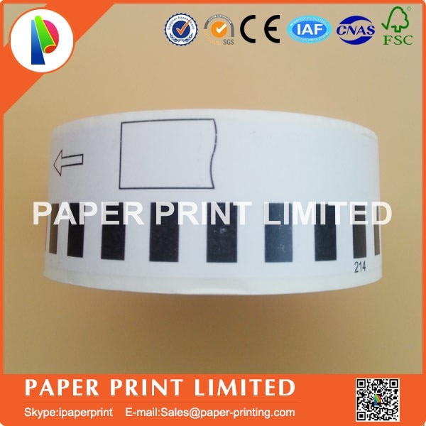 Brother DK-22214 eindeloze etiketten (papier, 12 mm breed, 30,48 m lang, voor Brother QL-labelprinter), wit, 12 x 30,48 m