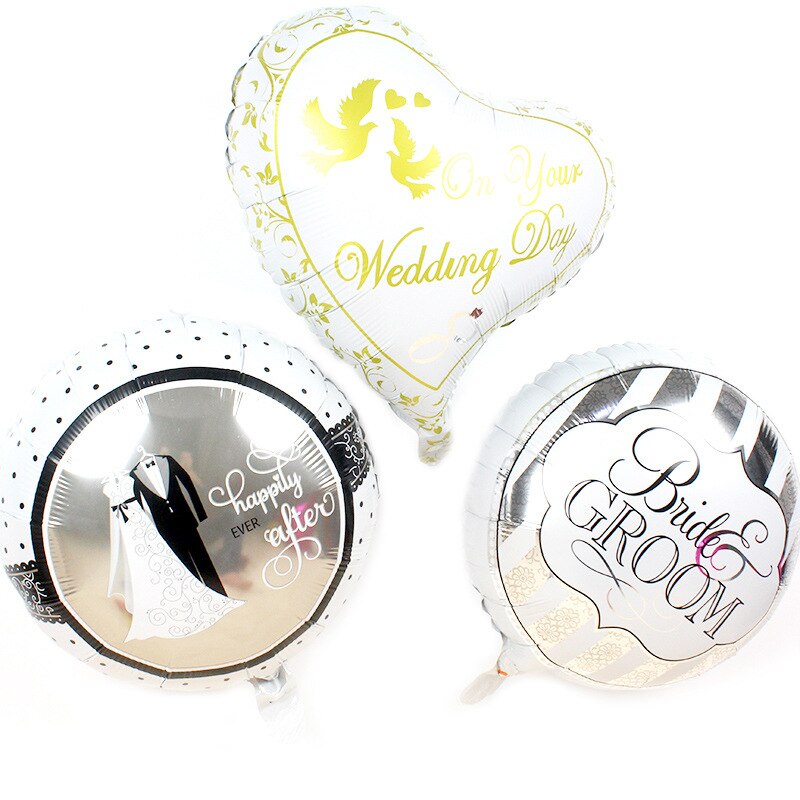18 tommer kærlighed runddragt bryllup aluminium film balloner bryllupsfest dekoration aluminium film bolde