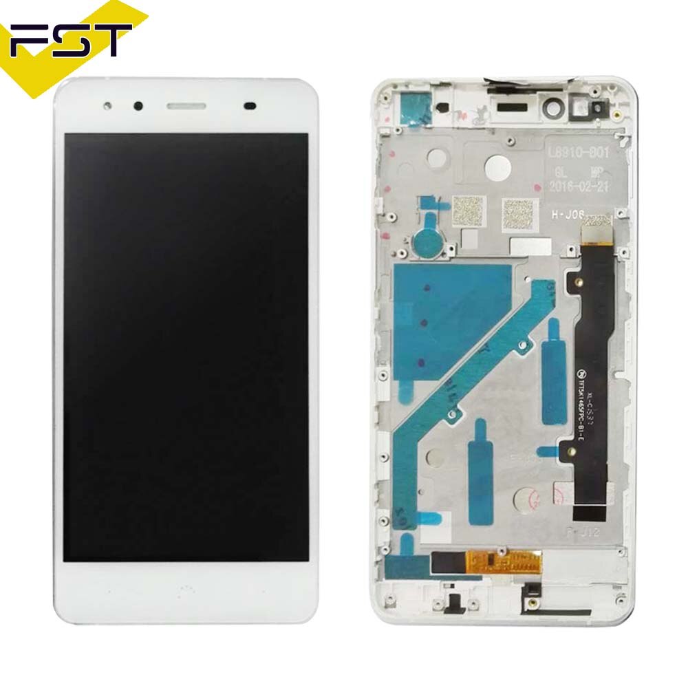 Czarny/biały robić wyświetlacza LCD BQ Aquaris X5 + ekran dotykowy Digitizer LCD z ramką wymiana panelu LCD Tactil robić BQ X5