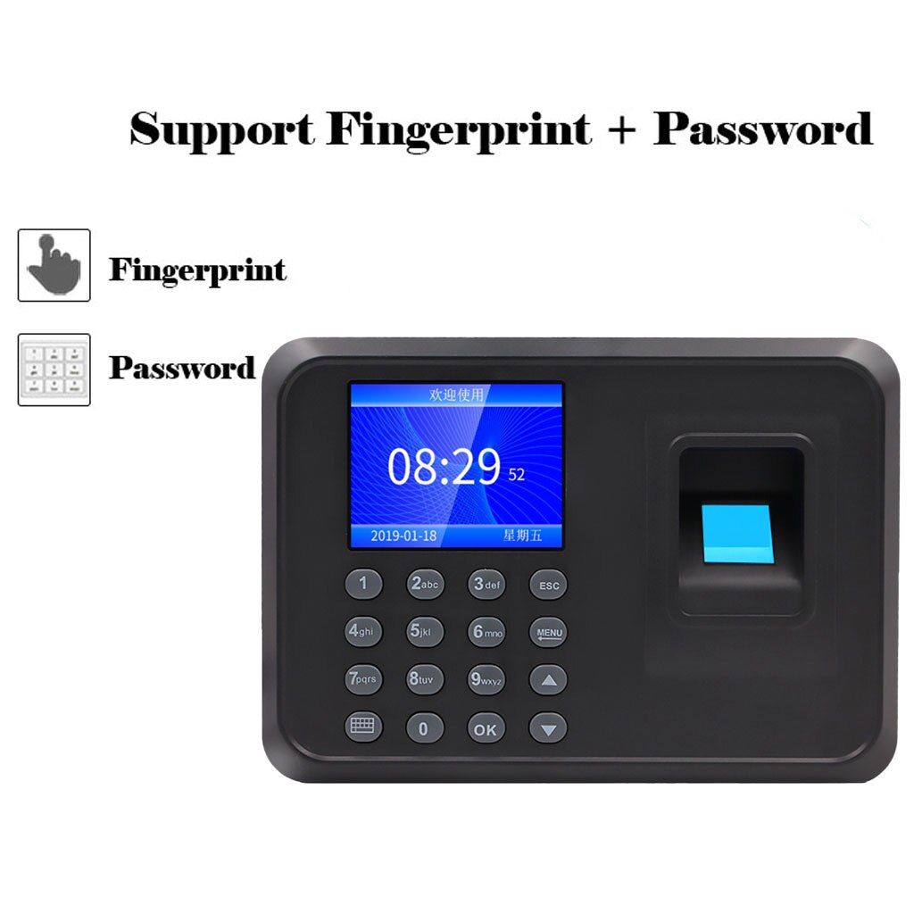 Bærbart biometrisk fremmøde system fingeraftrykslæser tid ur medarbejder kontrol maskine elektronisk udstyr,