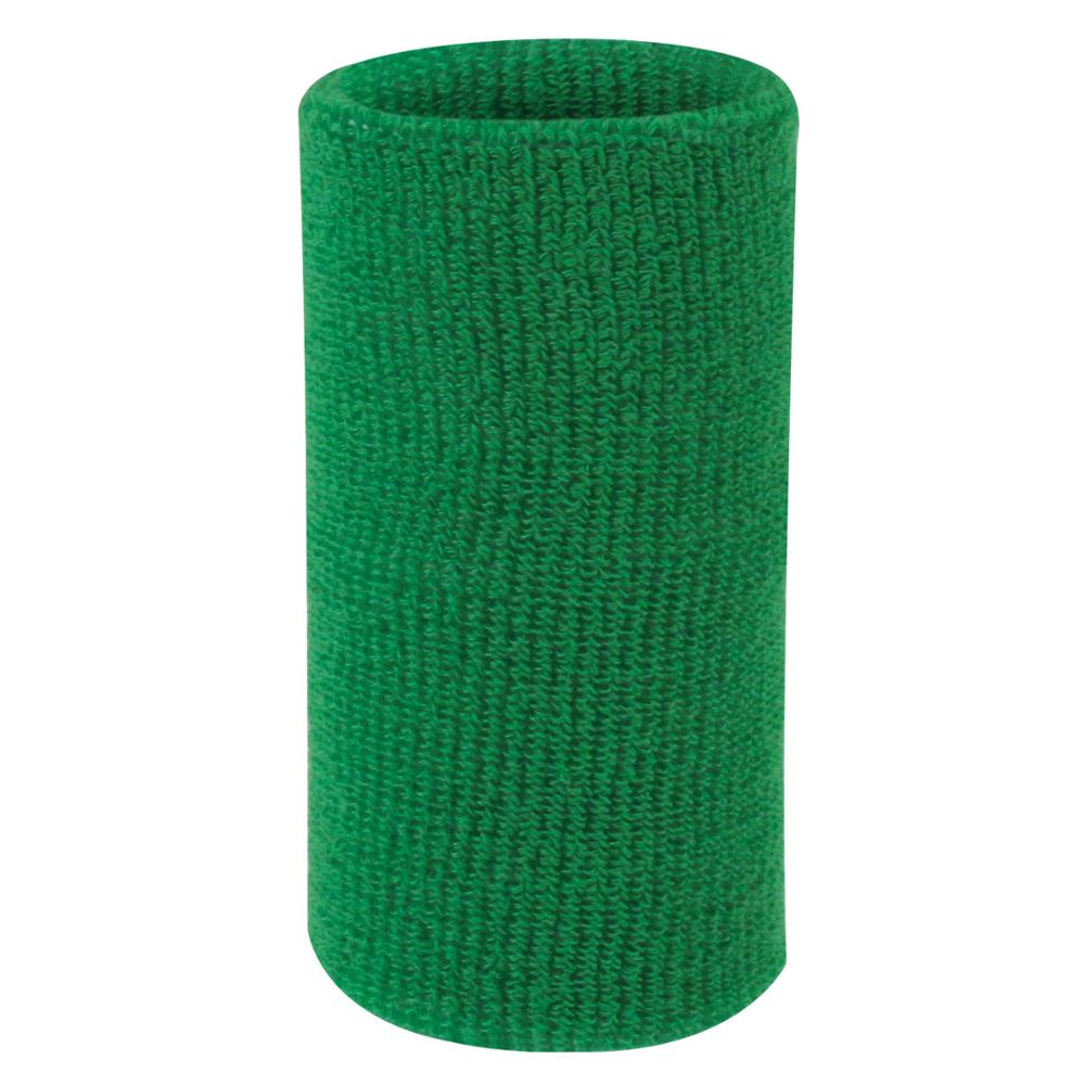 Sports Wristband sweat absorbing breathable towel knitting wrist guard basketball badminton tennis fitness weight lifting gear: green