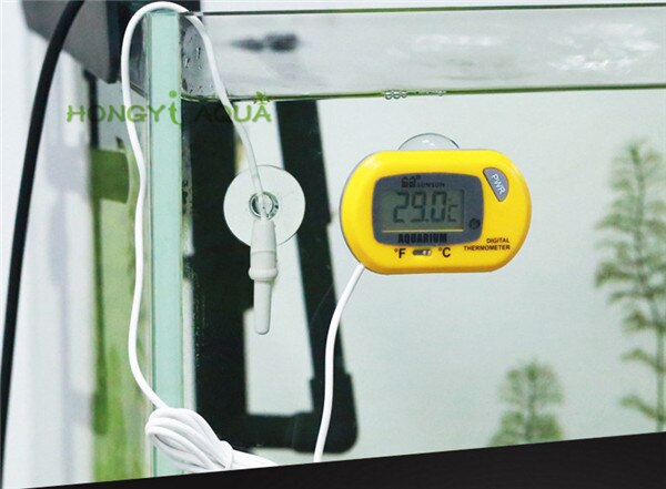 1 piece sunsun aquarium liquid crystal 3-in-1 thermometer external digital display/built-in diving thermometer WDJ-004/005