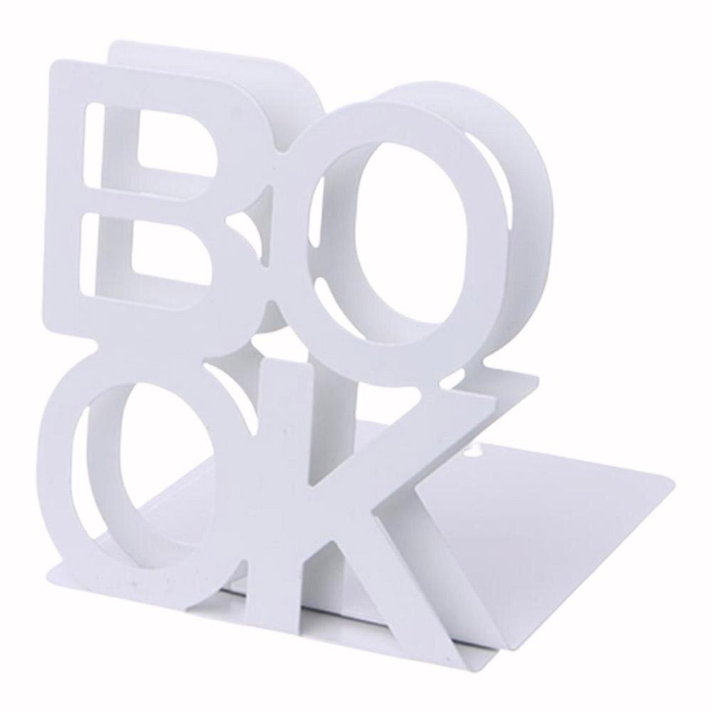 Sujetalibros de Metal para escuela, soporte de Metal con letras para papelería y bisel, abecedario, suministros de libros de oficina, E7A6, 1 par