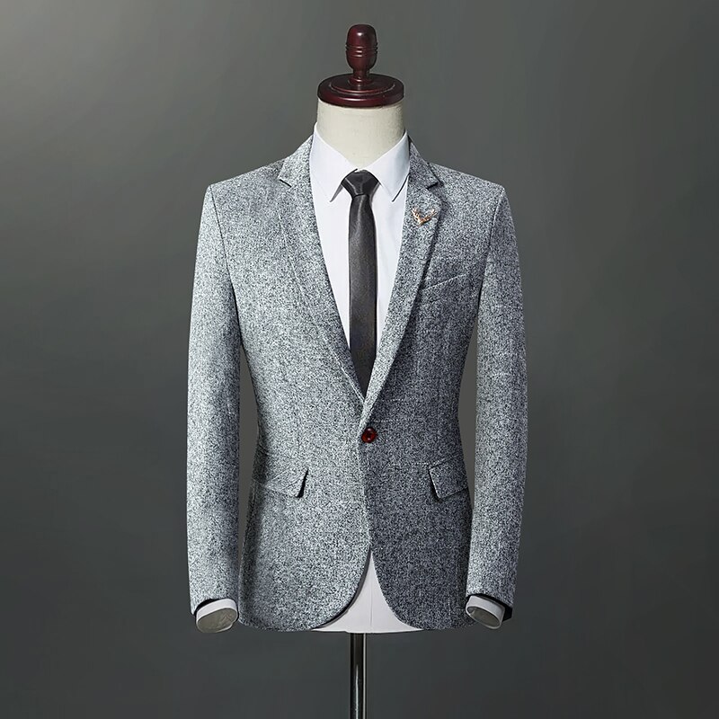 Men Wedding Blazers Slim Fit Suits Coat Male Business Casual Formal Party Dress Blazer Jacket
