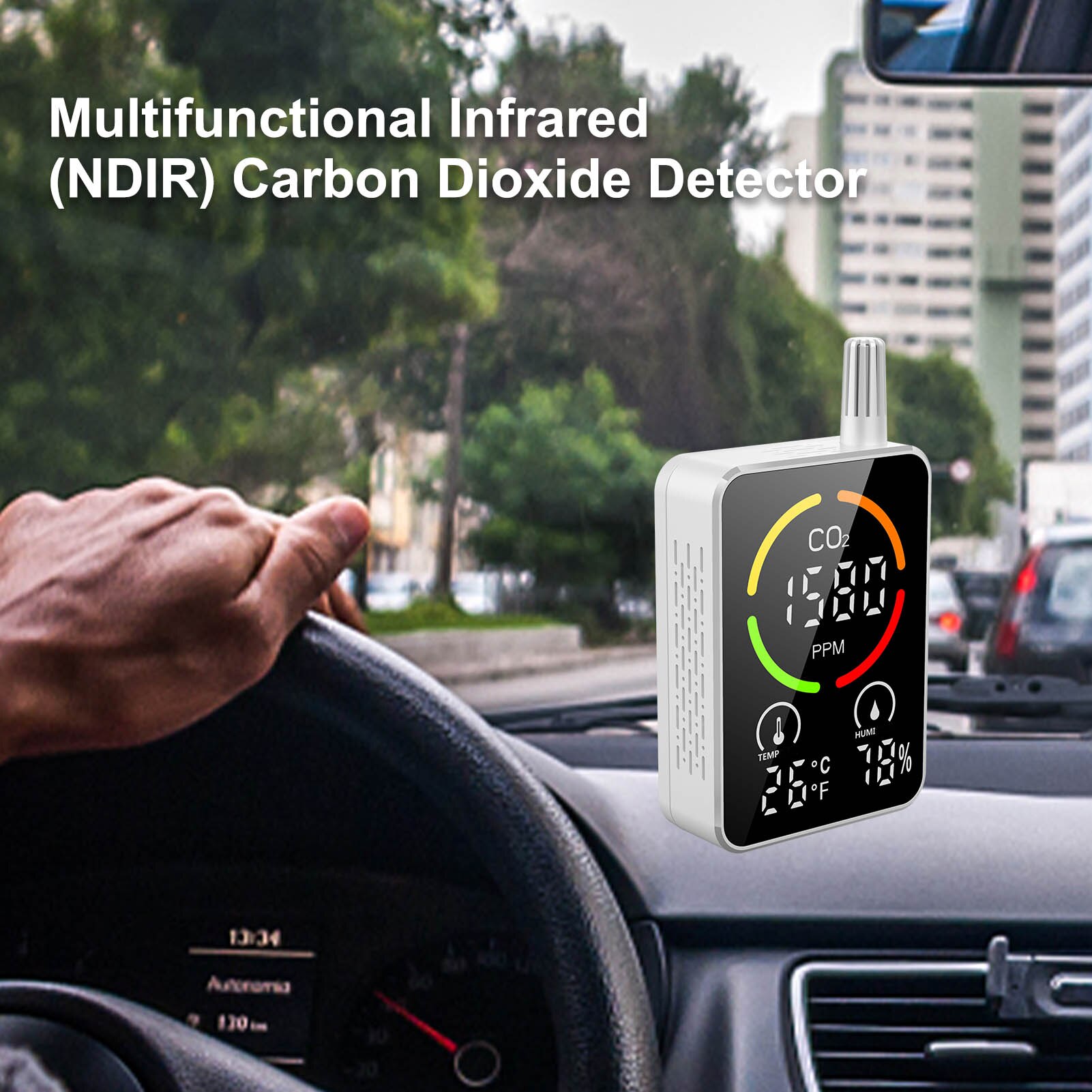 CO2 Meter Digitale Temperatur Feuchtigkeit Sensor Tester Luft Temperatur Und Feuchtigkeit Sensor Mit Intelligente Alarm System