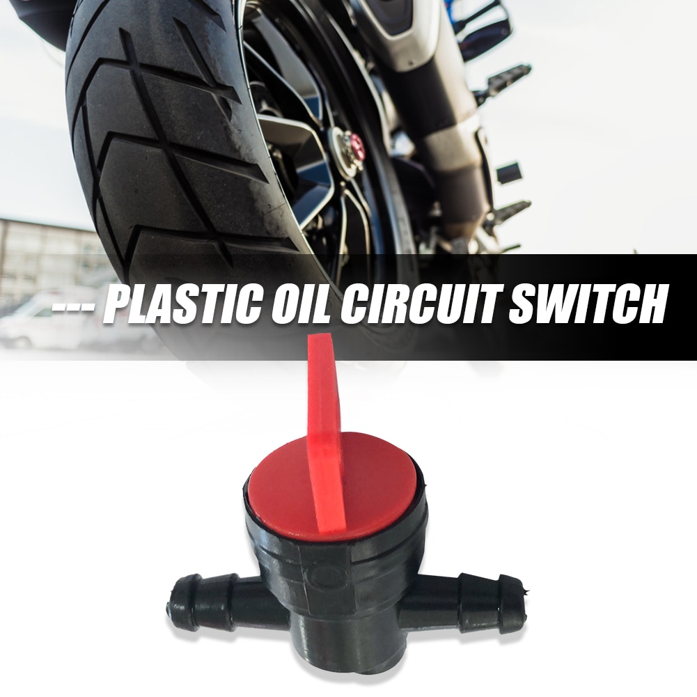 Universal 6mm Inline Petrol Fuel Tap Classic Colors Simple Enduring Plastic Motorcycle On-Off Petcock Switch