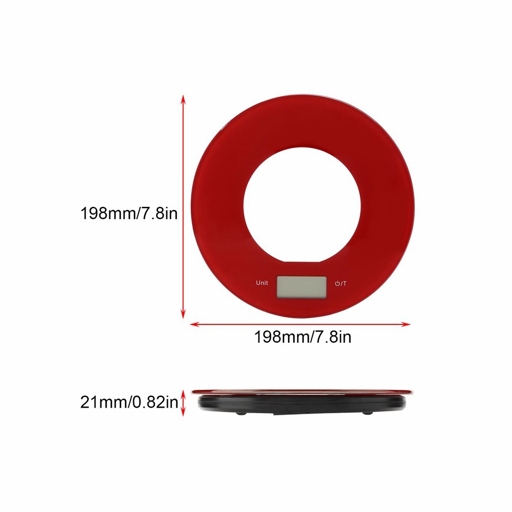 Ultra-thin Electronic Kitchen Scale Precise Scale with Touch Button Tare Function for Health & Beauty Life