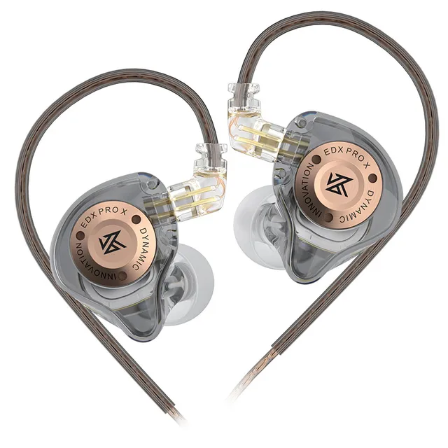 KZ EDX PRO X Dynamic Drive Earphone HIFI Bass Earbud Sport Music Cancelling Headsets KZ EDX PROX ZSTX ZSN PROX EDC EDA ZVX: Brown
