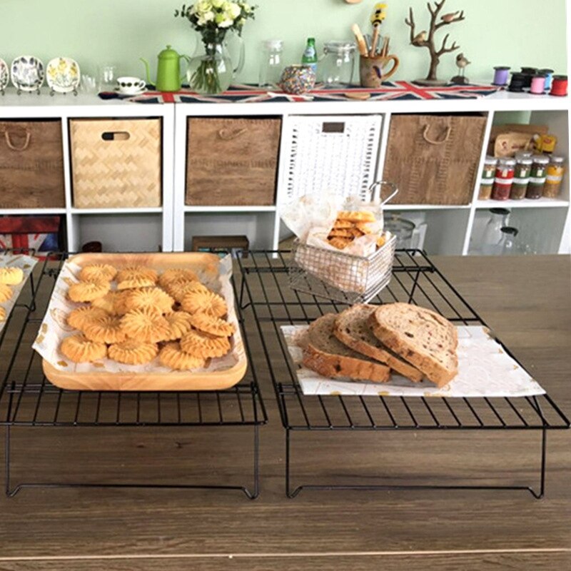 Estante de refrigeración apilable con capas de ELEG-3, soporte de red para enfriar pan, galletas, galletas y pasteles, enfriador en seco para cocinar