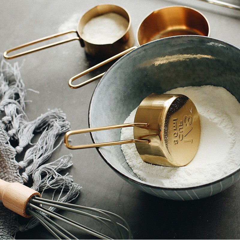 8 stk måleskjeer i rustfritt stål sett rose måke målekopper kjøkkenutstyr baking te kaffeskje måleverktøy
