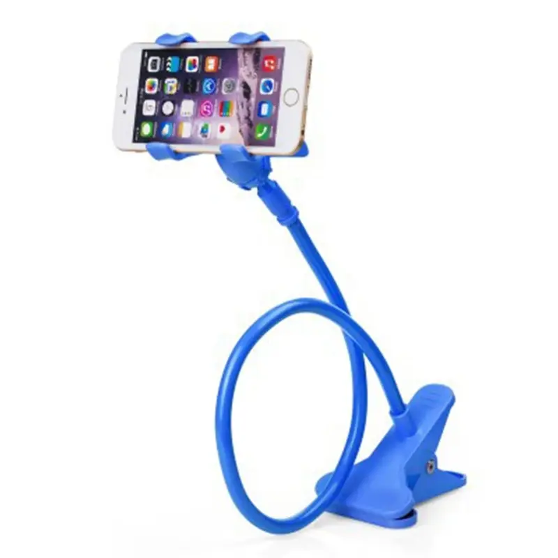Universal- Faul Halterung praktisch Halfter Schwanenhals Ständer Stents flexibel Bett Schreibtisch Tisch Clip Halterung für Smartphone Halfter: Dunkelblau