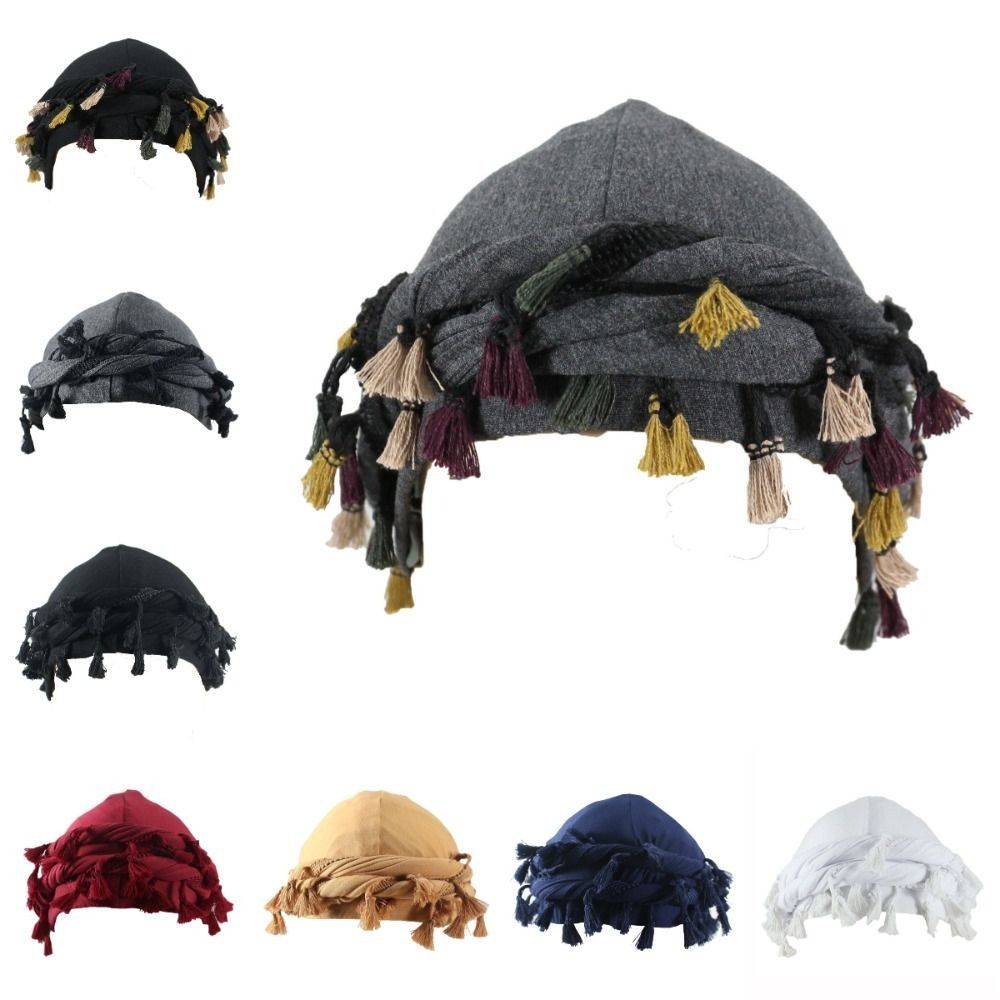 Solid kvast punk bandana hat frynser burr kant snoet hale hat dobbelt lag dockerhat herre fletningshat vandretur