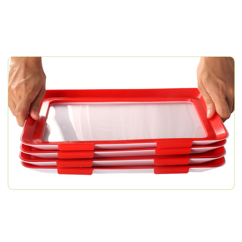 Square Vacuum Seal Food Preservation Tray Stackable and Reusable Food Preservation Container with Plastic Lid SDF-SHIP