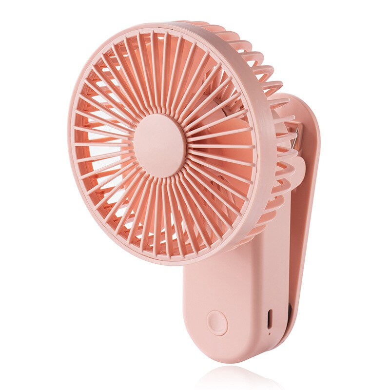Draagbare Mini Ventilator Handheld Usb Oplaadbare Desktop Magnetische Clip Fan Verstelbare Zomer Koeler Voor Outdoor Travel Office: Pink