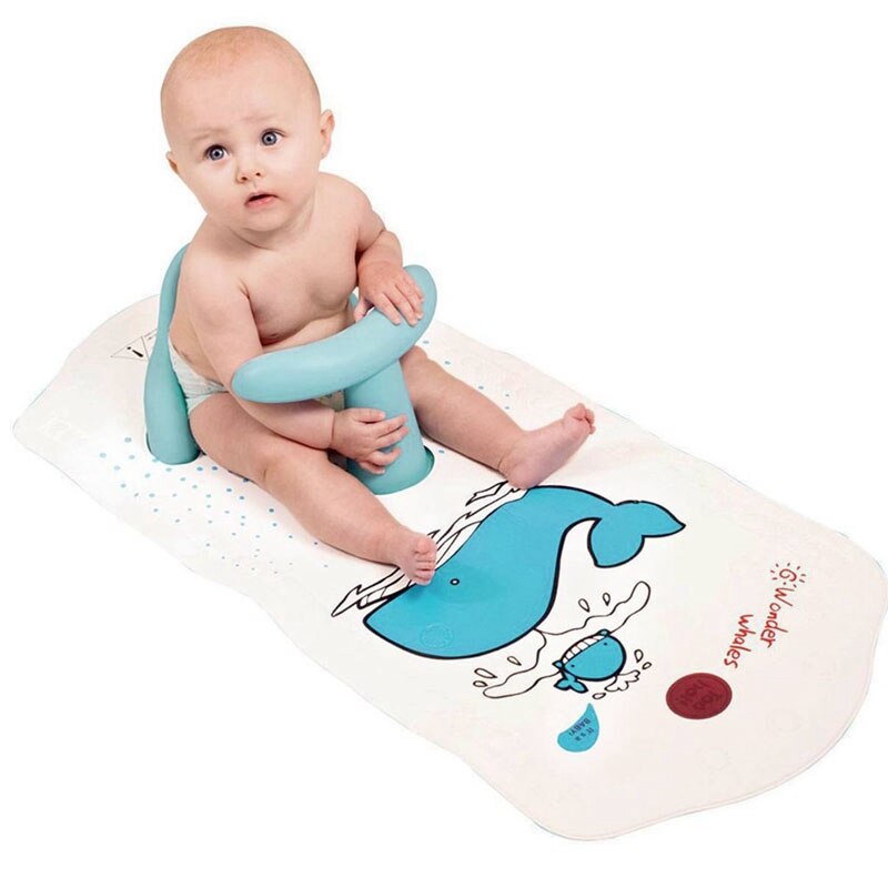 Baby badematte med baby dusj sete badekar pute rygg støtte sklisikker sikkerhet komfortabel bad stol