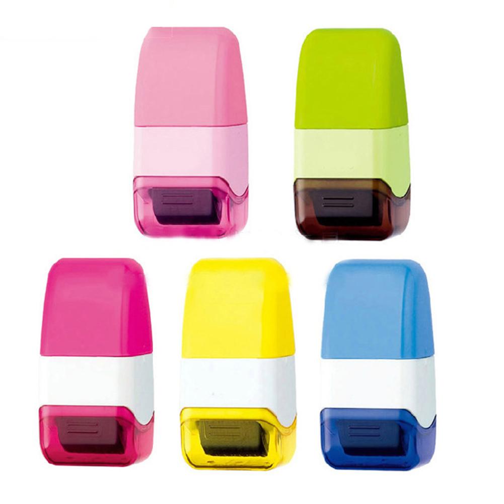 Roller Self Inking Stock Stamp Seal Theft Code Guard Your ID Confidentiality Confidential Seal