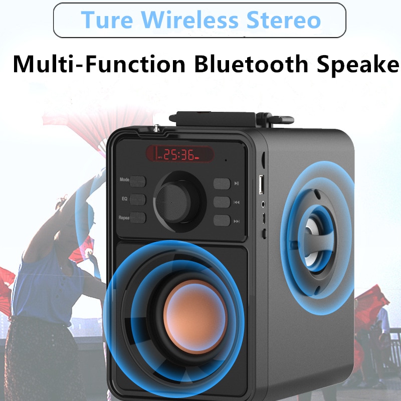 Super Bass Bluetooth Speaker Draagbare Kolom High Power Subwoofer Music Center Ondersteuning AUX TF FM Radio Bluetooth Kolom Boom Box