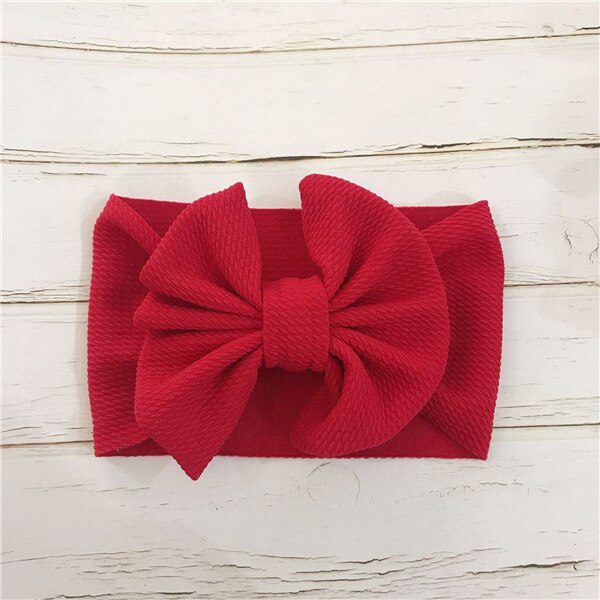 OP VERKOOP Baby Strik Hoofdband Gebreide Katoenen Kinderen Meisjes elastische haarbanden Tulband voor meisje Hoofdbanden Zomer bandeau bebe: Rood
