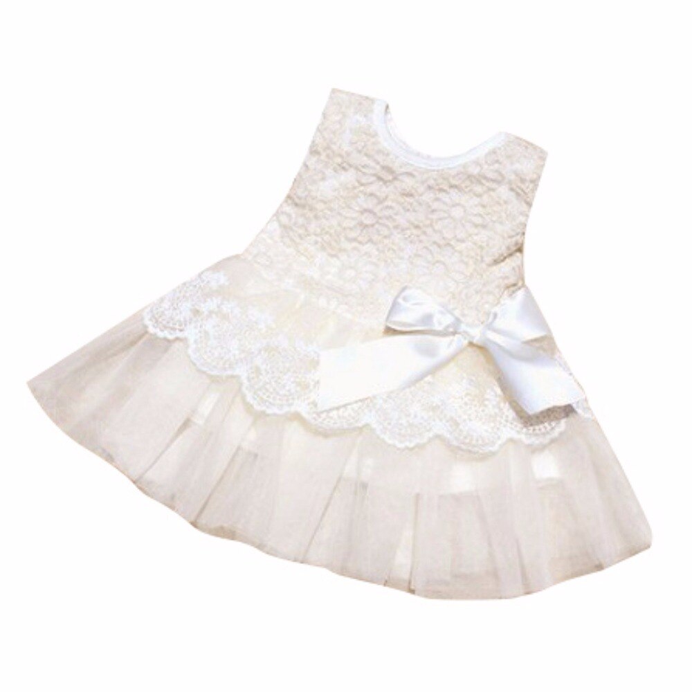 Baby Girl Lace Dress Kids Bow Cotton Ball Gown Princess Dressess for Girls Summer Children Birthday Party Clothing