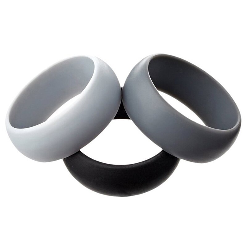Men Silicone Rubber Wedding Rings Finger Rings For Men Women Black Rings Wedding Accessories