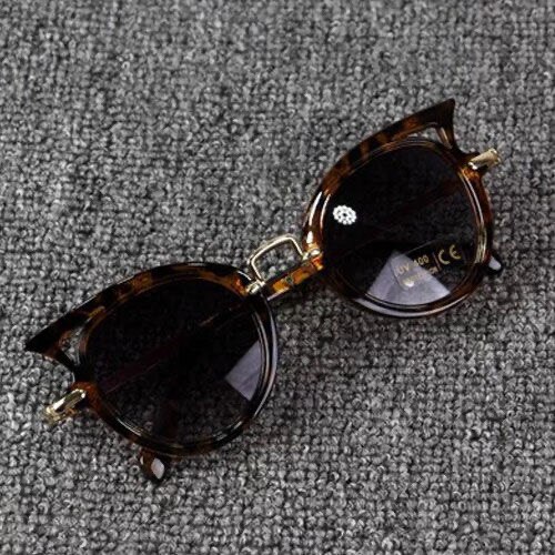 Solbriller til børn solbriller til drenge og piger solbriller til børn strand sommer uv beskyttelse trendy sød: Cat eye-leopard