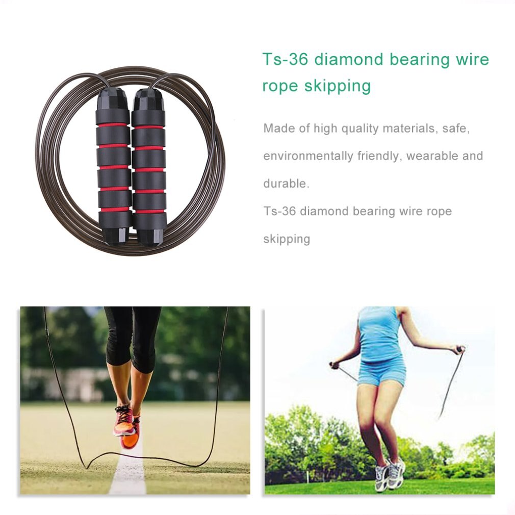 1 stück ts -36 diamant-kugellager-stahlseil, glatt und schnell, pvc-ummantelt, für Sport und Fitness, maximaler komfort