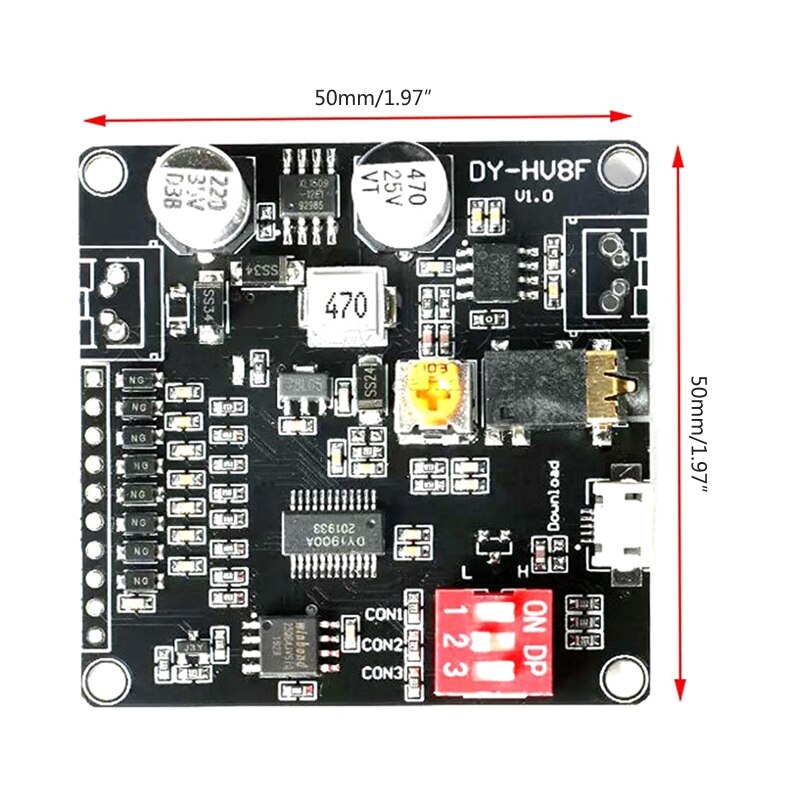 12V/24V Voice Afspelen Module Seriële Poort Controle Afspelen 10W/20W Voice Module N0PB