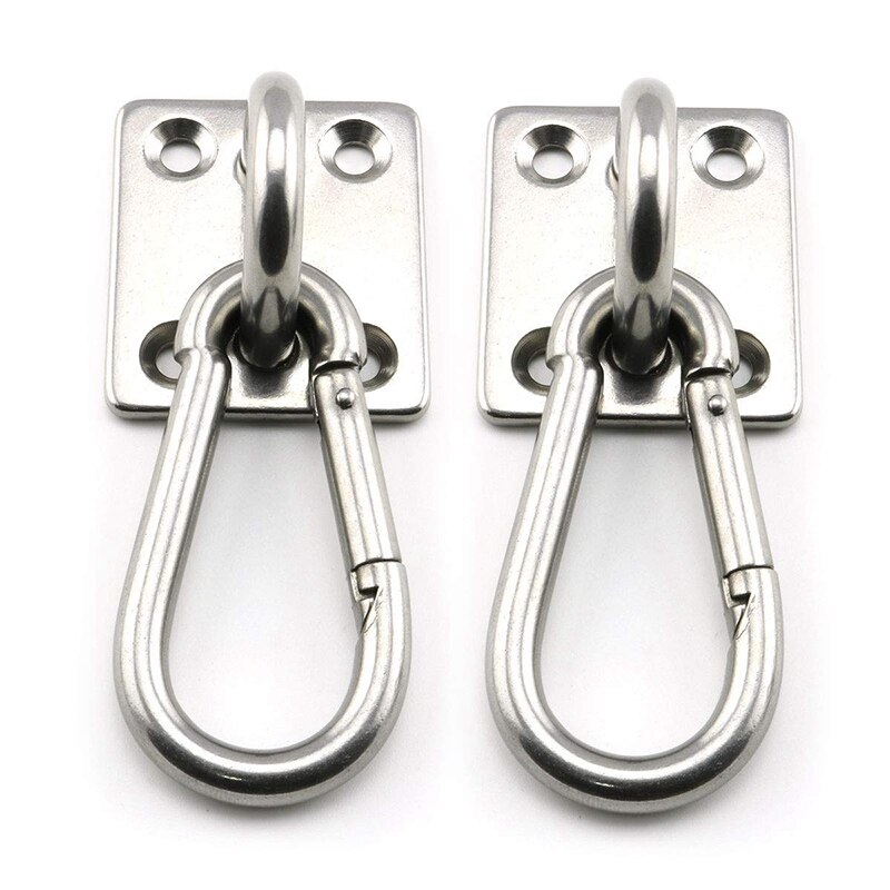 2 conjuntos de ganchos em forma de u de montagem de parede de teto suspenso de aço inoxidável resistente multi-função rede gancho de rede base de metal