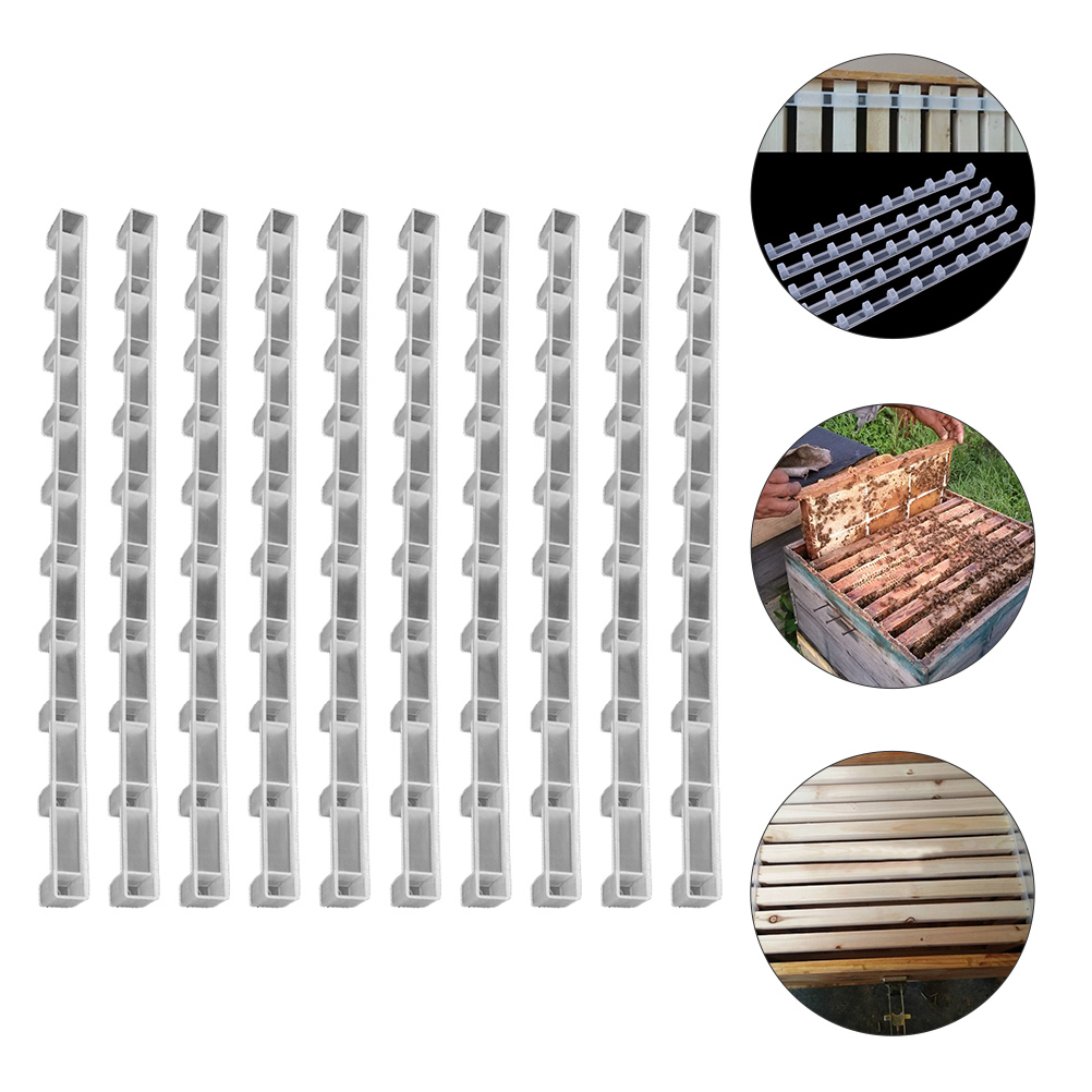 10-teiliger Wabenrahmen-Abstandstreifen, Bienenstock-Rahmen-Abstandshalter, ABS-Material, langlebig, wasserdicht, korrosionsbeständig, Kunststoff-Abstandshalter