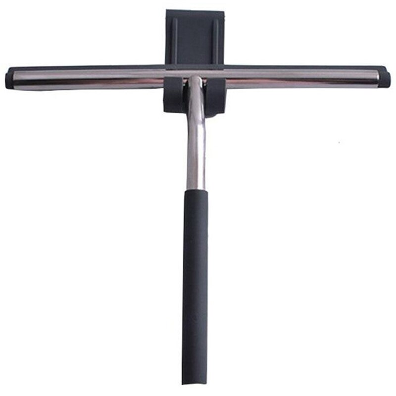 Glass Window Squeegee Cleaner Shower Bathroom Mirror Stainless Steel silicone T-Shaped Wiper: Default Title