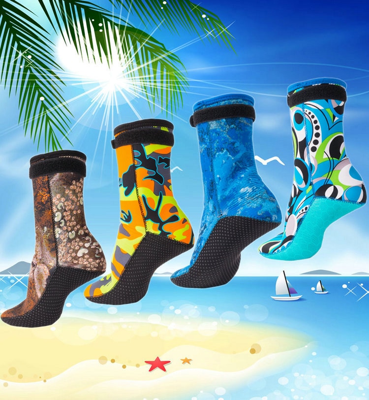 3mm Neopren Camouflage Tauchen Surfen Socken Warme Schwimmen Schuhe Verhindern Scratch Männer Frauen Kinder Strand Schnorcheln Stiefel