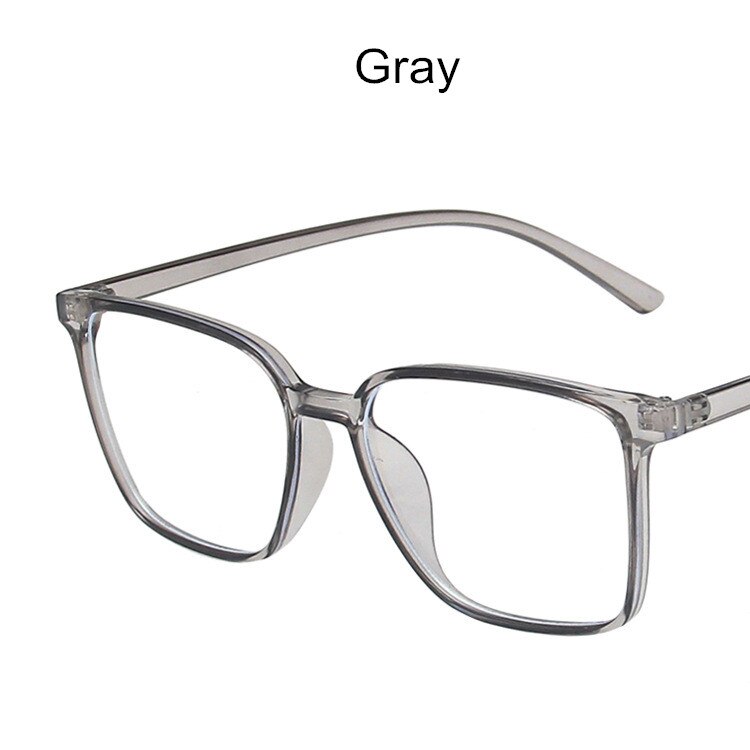 Gafas cuadradas antiluz azul para miopía, lentes clásicas de para mujer, gafas graduadas con montura Vintage para hombre y mujer,: Gris