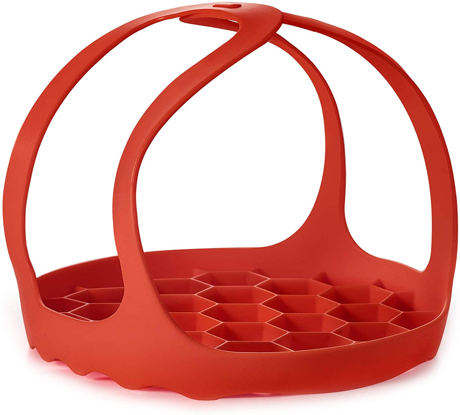 Pressure Cooker Sling Steamer Silicone Bakeware Lifter Instant Pot Accessories for 6 Qt/8 Qt Anti-scalding Egg Steamer Rack: Red