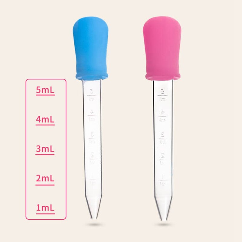 5ML Baby Medicine Dropper Children Clear Silicone Plastic Liquid Food Dropper Feeder Baby Medicine Device