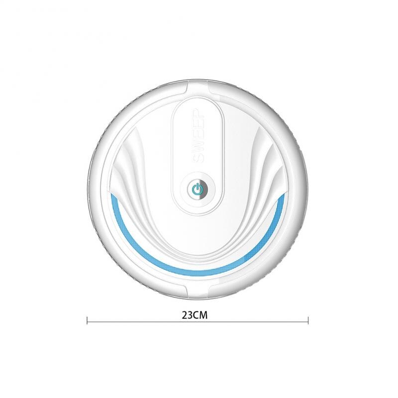 Smart Life Rechargeable Smart Floor Robotic Cleaning Vacuum Home Office Automatic Sweeping Cleaner Robot Sweeper Vacuum Cleaner: white