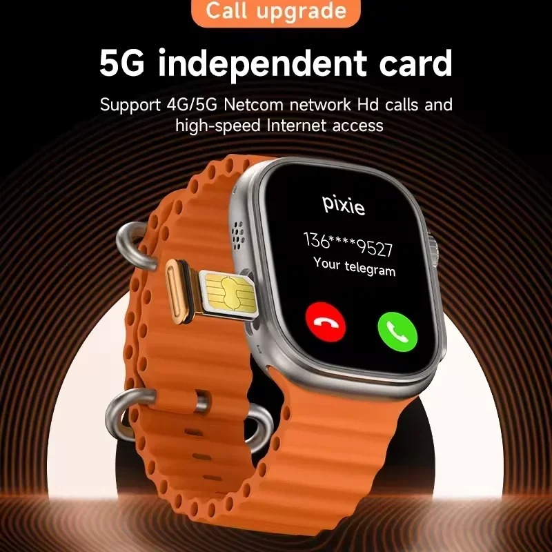 Android smartwatchc9s 5g rede cartão sim 2.1 Polegada amoled gps wifi chamada global relógio inteligente masculino ultra 4g cartão sim