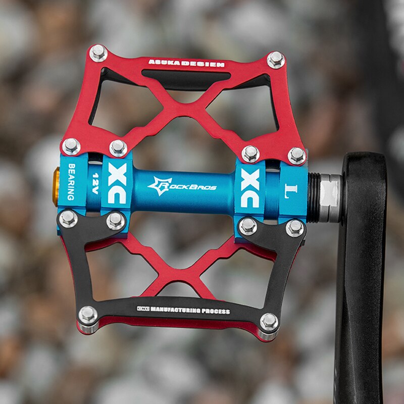 ROCKBROS MTB Road Bike Pedals Aluminum Alloy Anti-slip Bicycle Pedals Ultralight Hollow-carved Pedals Bicycle Accessories