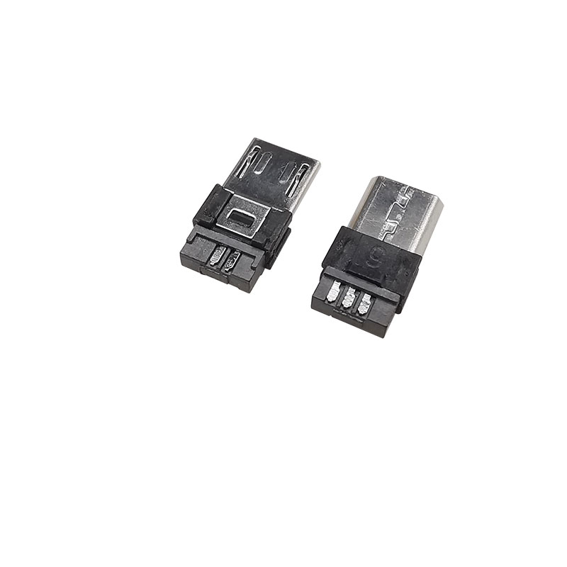 Connecteur de prise mâle Micro USB 5 broches, Type à souder 6mm, câble de données MicroUSB, assemblage d'interface, réparation, fiches de charge 4 en 1, 10 pièces